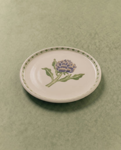 Artichoke Appetizer Plate with Diamond Border